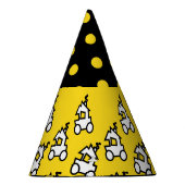 列車と水玉模様誕生日パーティーハット パーティーハット (右)