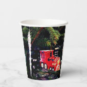 列車と氷柱 紙コップ (裏面)