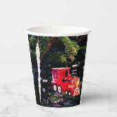 列車と氷柱 紙コップ (正面)