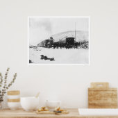 列車と犬アラスカ1916 ポスター (キッチン)