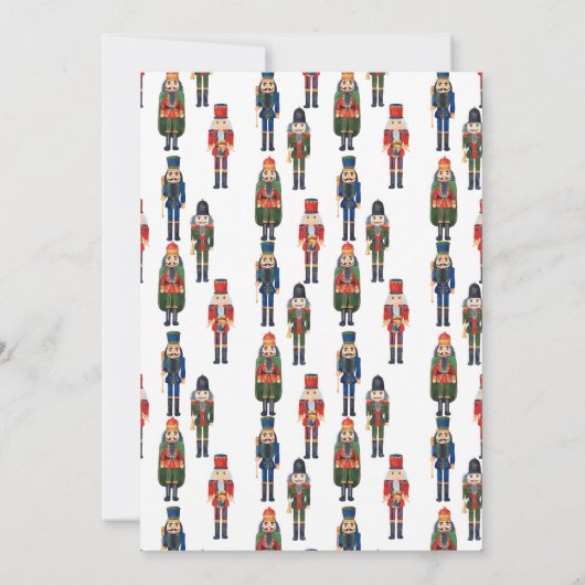 列車と結婚式のクリスマスが付いたクリスマスのナッツクラッカー セーブザデート (裏面)