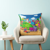 列車と車 クッション (椅子)