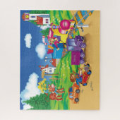 列車と車 ジグソーパズル (縦)