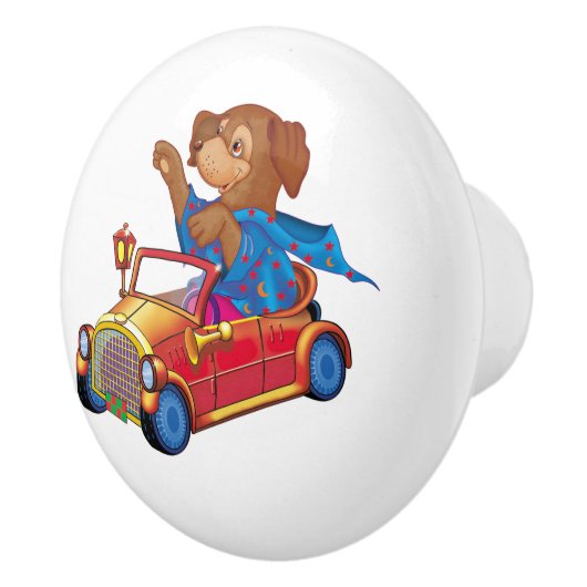 列車と車 セラミックノブ (右)