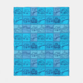 列車と車 フリースブランケット (正面)