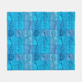 列車と車 フリースブランケット (正面(横))