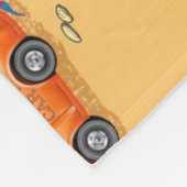 列車と車 フリースブランケット (角)