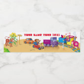 列車と車 ペットボトルラベル (シングルラベル)