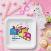 列車と車 ペーパープレート (パーティー)