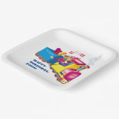 列車と車 ペーパープレート (傾斜あり)