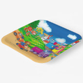 列車と車 ペーパープレート (傾斜あり)