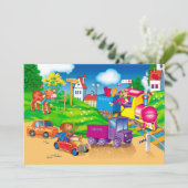 列車と車 招待状 (スタンド正面)