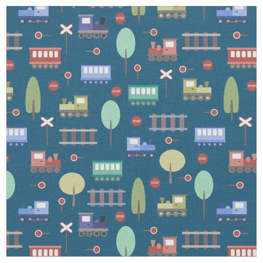 列車と鉄道  ファブリック (クローズアップ)