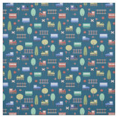 列車と鉄道  ファブリック (見本)