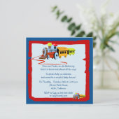 列車と飛行機......ベビーシャワー招待状 招待状 (スタンド正面)