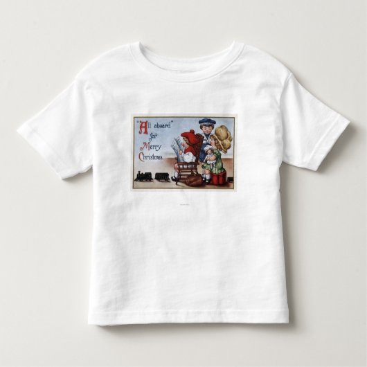 列車にあることをふりをしている子供 トドラーTシャツ (正面)