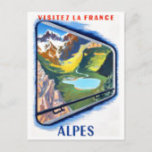 列車によるアルプスのフランスヴィンテージ旅行 ポストカード (正面)