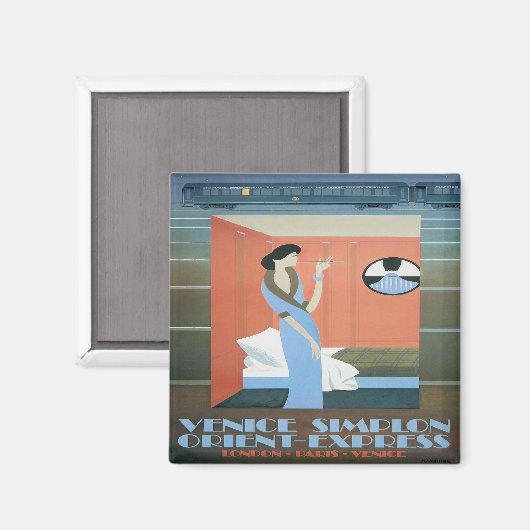 列車に乗る マグネット (正面/裏面)