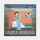 列車に乗る マグネット (正面)