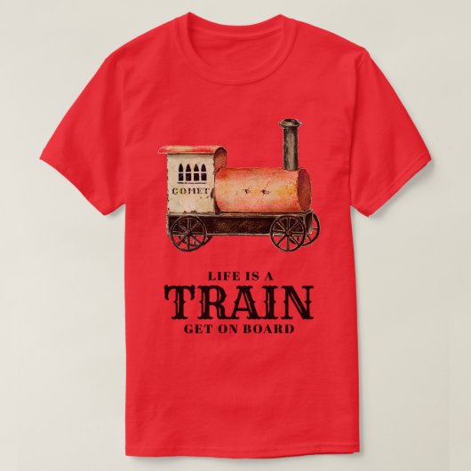 列車に感動的関する引用文 Tシャツ (デザイン正面)