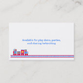 列車のお母さんの演劇の日付カード コーリングカード (裏面)