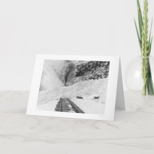 列車のなだれアラスカ1916年 カード (正面)