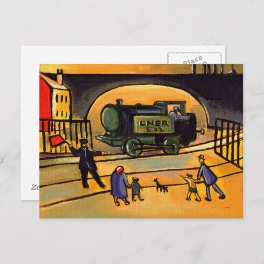 (列車のはがき) ポストカード (正面/裏面)