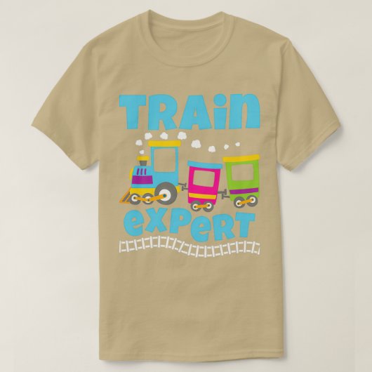 列車のエキスパートトイ列車の列車愛好家 Tシャツ (デザイン正面)