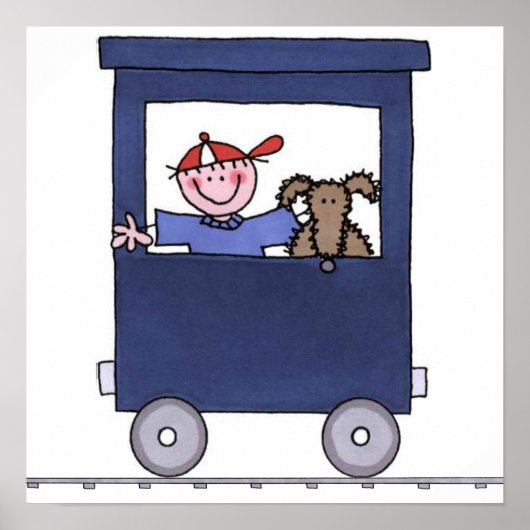 列車のキャンバス絵 ポスター (正面)