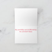 列車のクリスマスカード-冬の美しいを持つ猫 シーズンカード (内部)