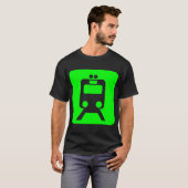 列車のサイン – 緑 Tシャツ (正面フル)