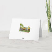 列車のサンキューカードのサファリのジャングル動物 サンキューカード (裏面)