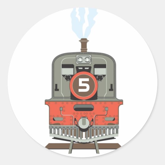 列車のステッカー ラウンドシール (正面)