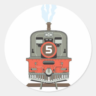 列車のステッカー ラウンドシール