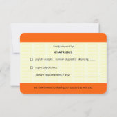 列車のチケットにインスパイアされた | ゲイウェディングの出欠確認 出欠カード (裏面)