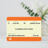 列車のチケットにインスパイアされた | 結婚式 招待状 (スタンド正面)