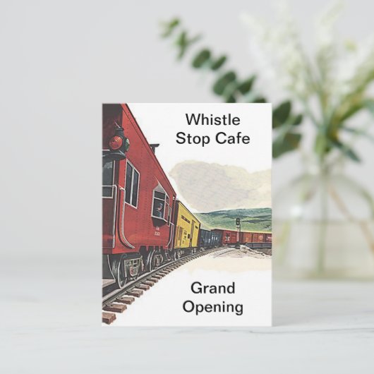 列車のテーマの鉄道RR柵旅行ターミナルの郵便はがき ポストカード (スタンド正面)