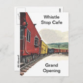 列車のテーマの鉄道RR柵旅行ターミナルの郵便はがき ポストカード (正面/裏面)