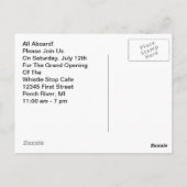 列車のテーマの鉄道RR柵旅行ターミナルの郵便はがき ポストカード (裏面)