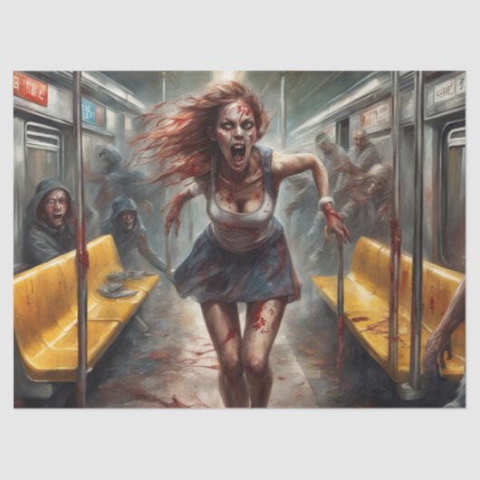 列車のデコパージュでゾンビの発生 薄葉紙 (正面)