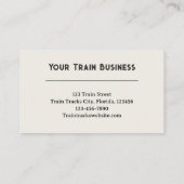 列車のトラック超現実的な日の出の霧の朝 名刺 (裏面)