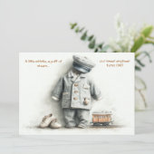 列車のドライバー1stバースデーボーイテーマ 招待状 (スタンド正面)