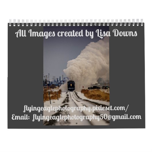 列車のパーソナライズされたカレンダー カレンダー (裏面)