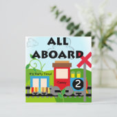 列車のパーティの招待状のカスタムすべて 招待状 (スタンド正面)