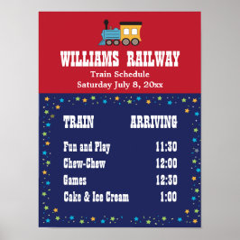 列車のパーティースケジュール ポスター