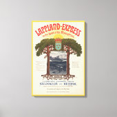 列車のビンテージ表現ポスター キャンバスプリント (正面)