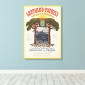 列車のビンテージ表現ポスター キャンバスプリント (インサイチュ (ウッドフロア))