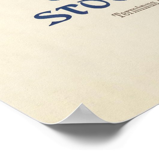 列車のビンテージ表現ポスター ポスター (角)