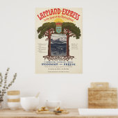 列車のビンテージ表現ポスター ポスター (キッチン)