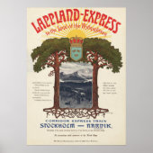 列車のビンテージ表現ポスター ポスター (正面)